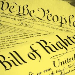 Collage of Bill of Rights and Constitution